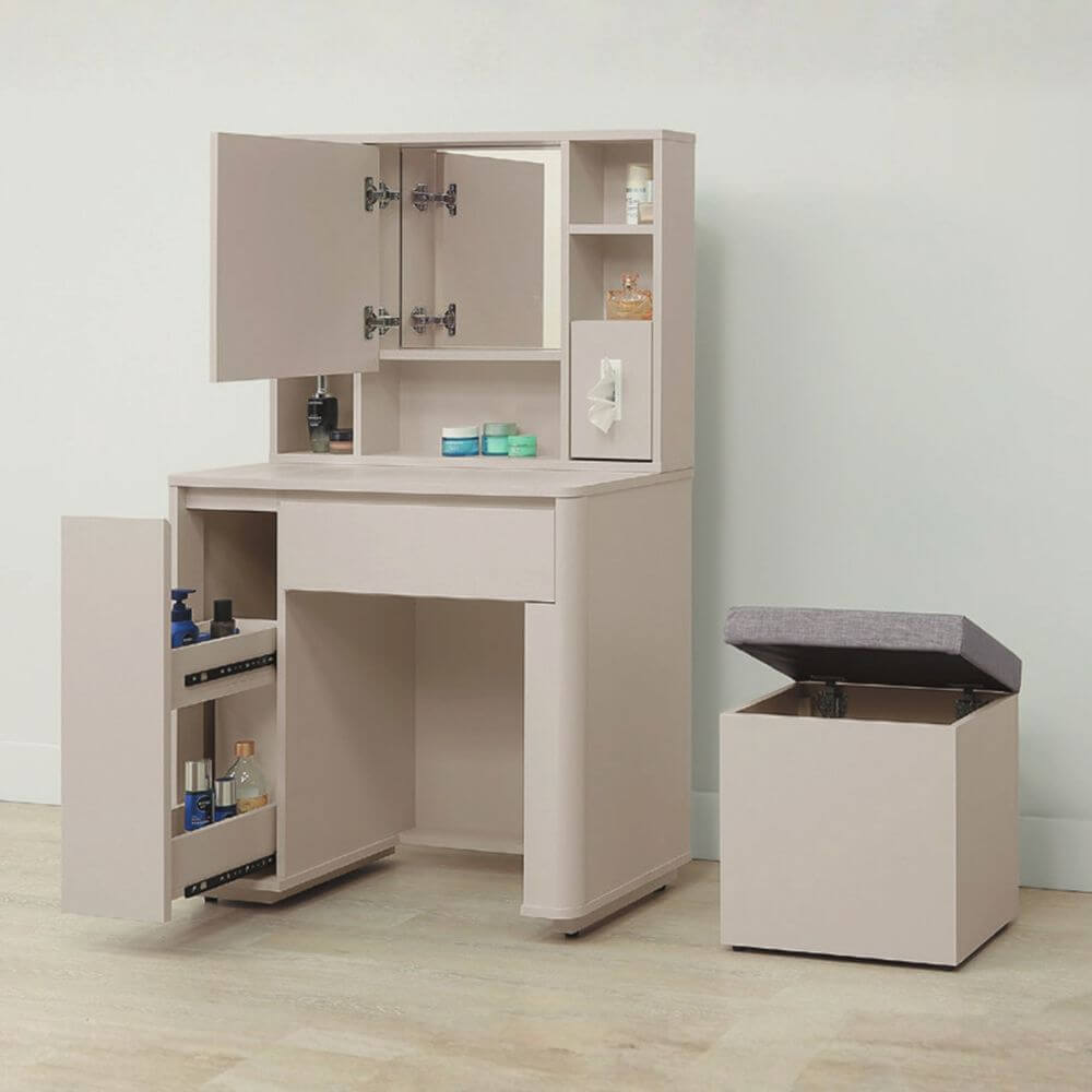 全國家具_夏沐奶油風化粧台