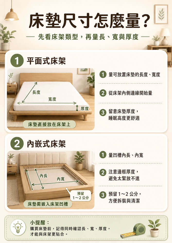 床墊尺寸懶人包_床墊尺寸怎麼量？