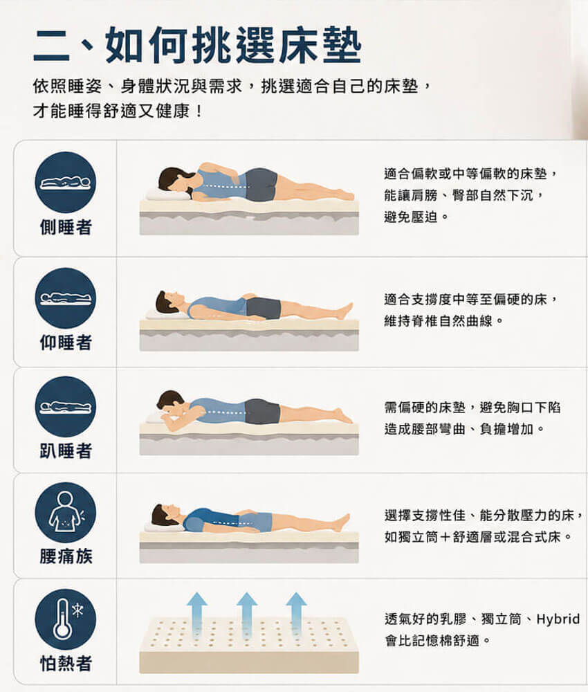 床墊種類差在哪_如何挑選床墊